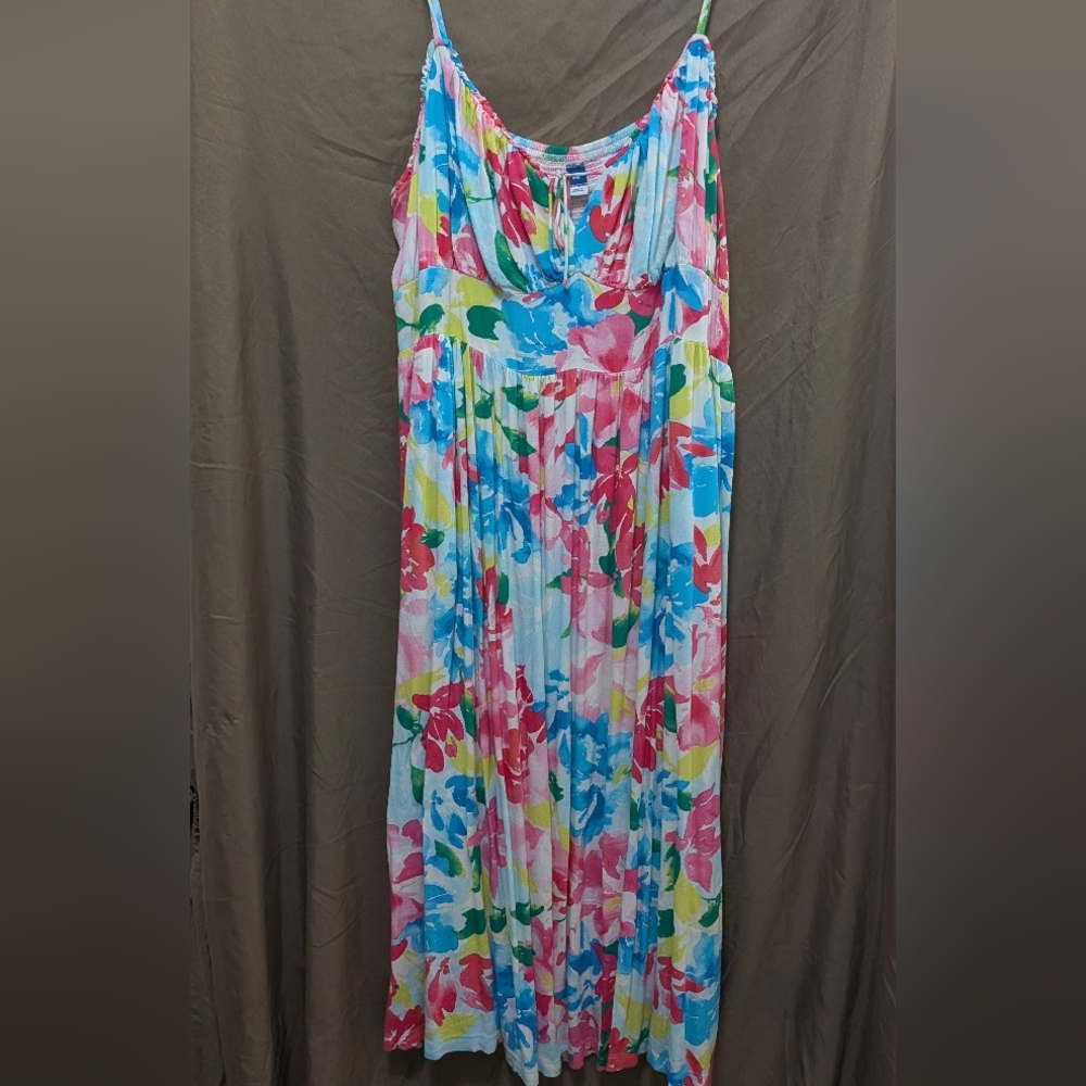 Old Navy Colorful Floral Midi Dress